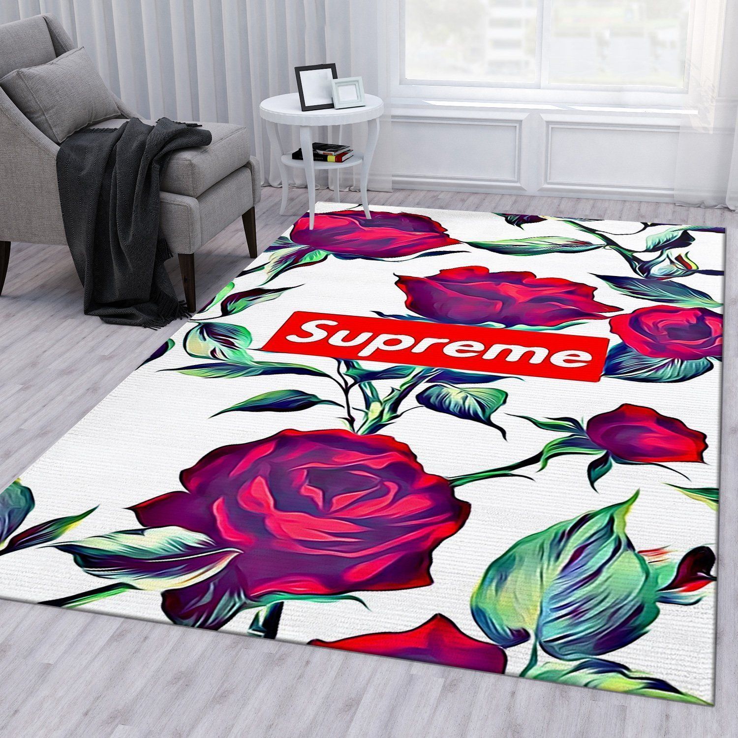 Supreme Rose V3 Area Rug For Gift Bedroom Rug Home Decor Floor Decor - Indoor Outdoor Rugs