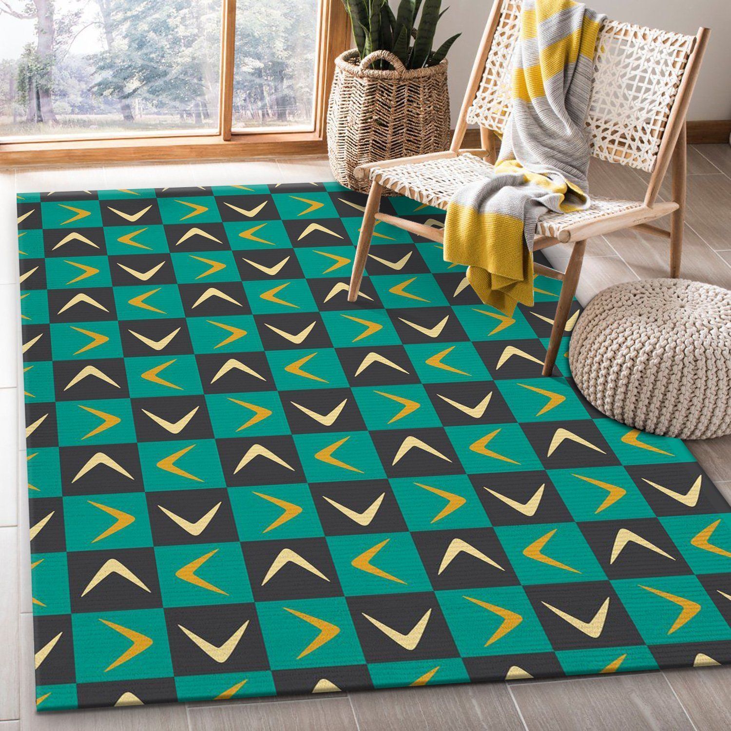 Midcentury Pattern 48 Area Rug Carpet, Living room and bedroom Rug, Christmas Gift US Decor - Indoor Outdoor Rugs