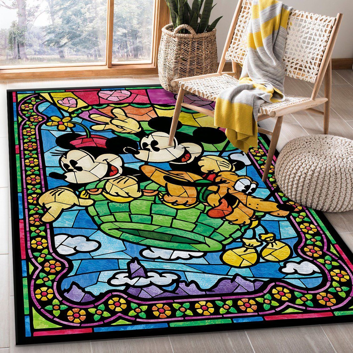 Mickey Mouse Area Rug Christmas Gift Disney Carpet Floor Decor The US Decor - Indoor Outdoor Rugs