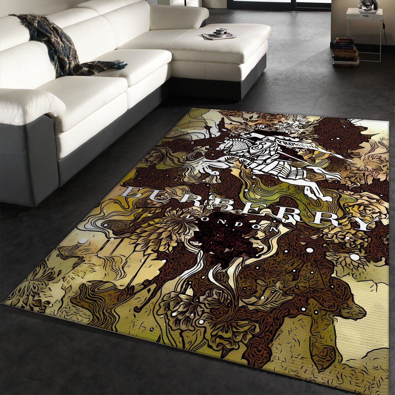 Burberry Area Rug Fashion Brand Rug Christmas Gift US Decor - Indoor Outdoor Rugs