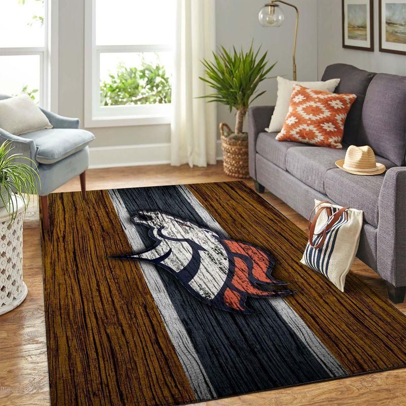 Denver Broncos Nfl Rug Room Carpet Sport Custom Area Floor Home Decor V1 - Indoor Outdoor Rugs