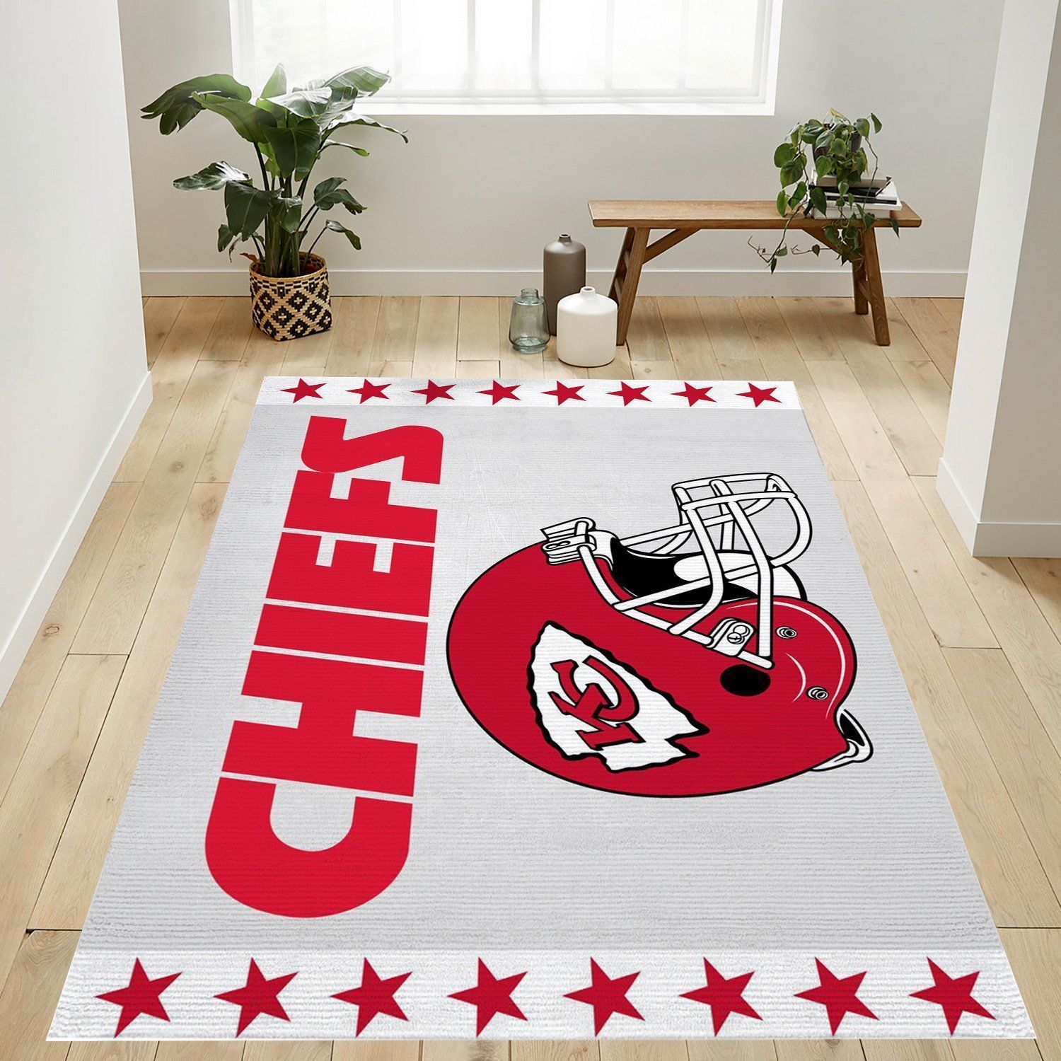 Kansas City Chiefs Helmet Nfl Area Rug Bedroom Rug US Gift Decor - Indoor Outdoor Rugs