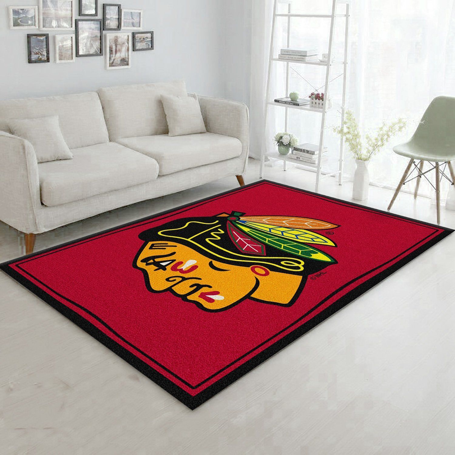 Nhl Spirit Chicago Blackhawks Area Rug, Living Room Rug, Christmas Gift US Decor - Indoor Outdoor Rugs