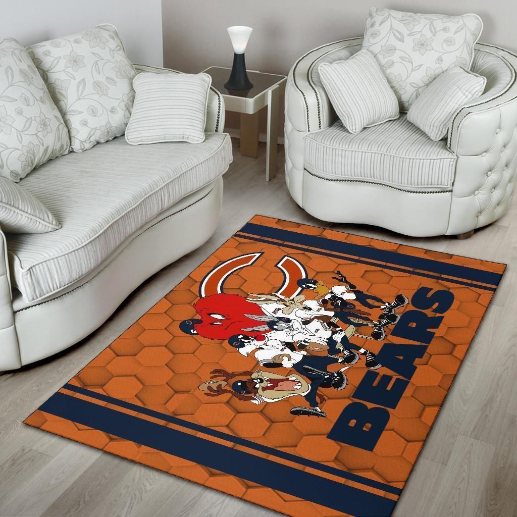 Looney Tunes Bears Team Rug Area Football Carpet Fan Gift - Indoor Outdoor Rugs