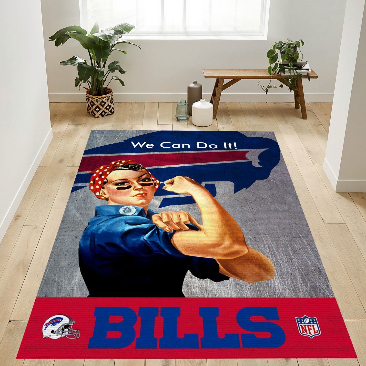 Buffalo Bills Nfl Logo Area Rug For Gift Living Room Rug Christmas Gift US Decor - Indoor Outdoor Rugs