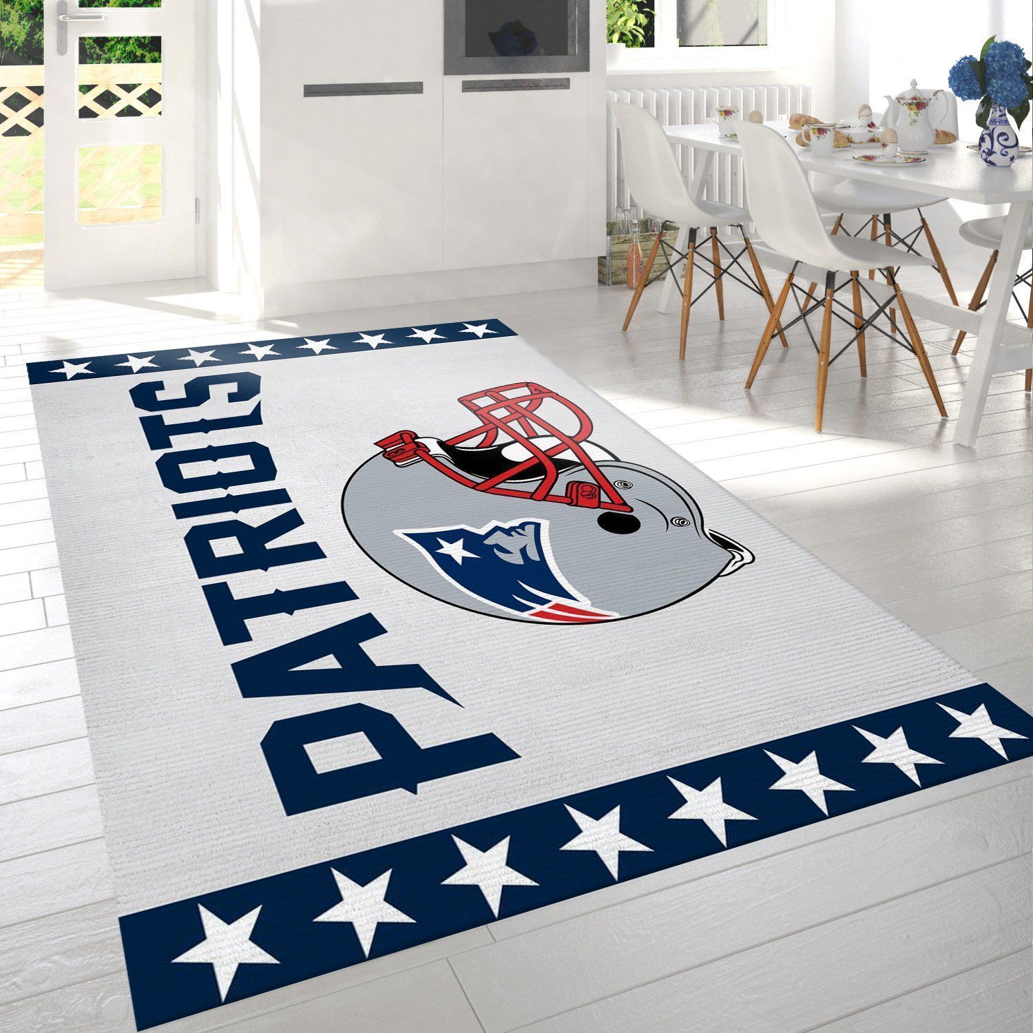 New England Patriots Nfl Area Rug Bedroom Rug Home US Decor - Indoor Outdoor Rugs