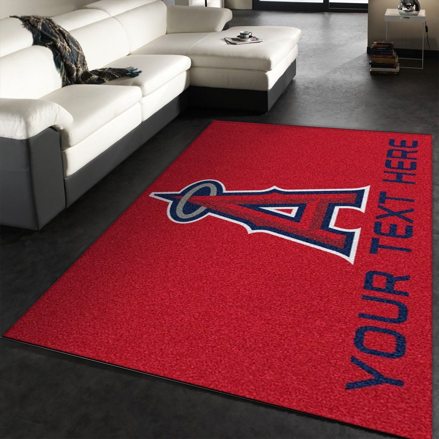 Customizable Los Angeles Angels Personalized Accent Rug Area Rug For Christmas, Bedroom Decor - Indoor Outdoor Rugs