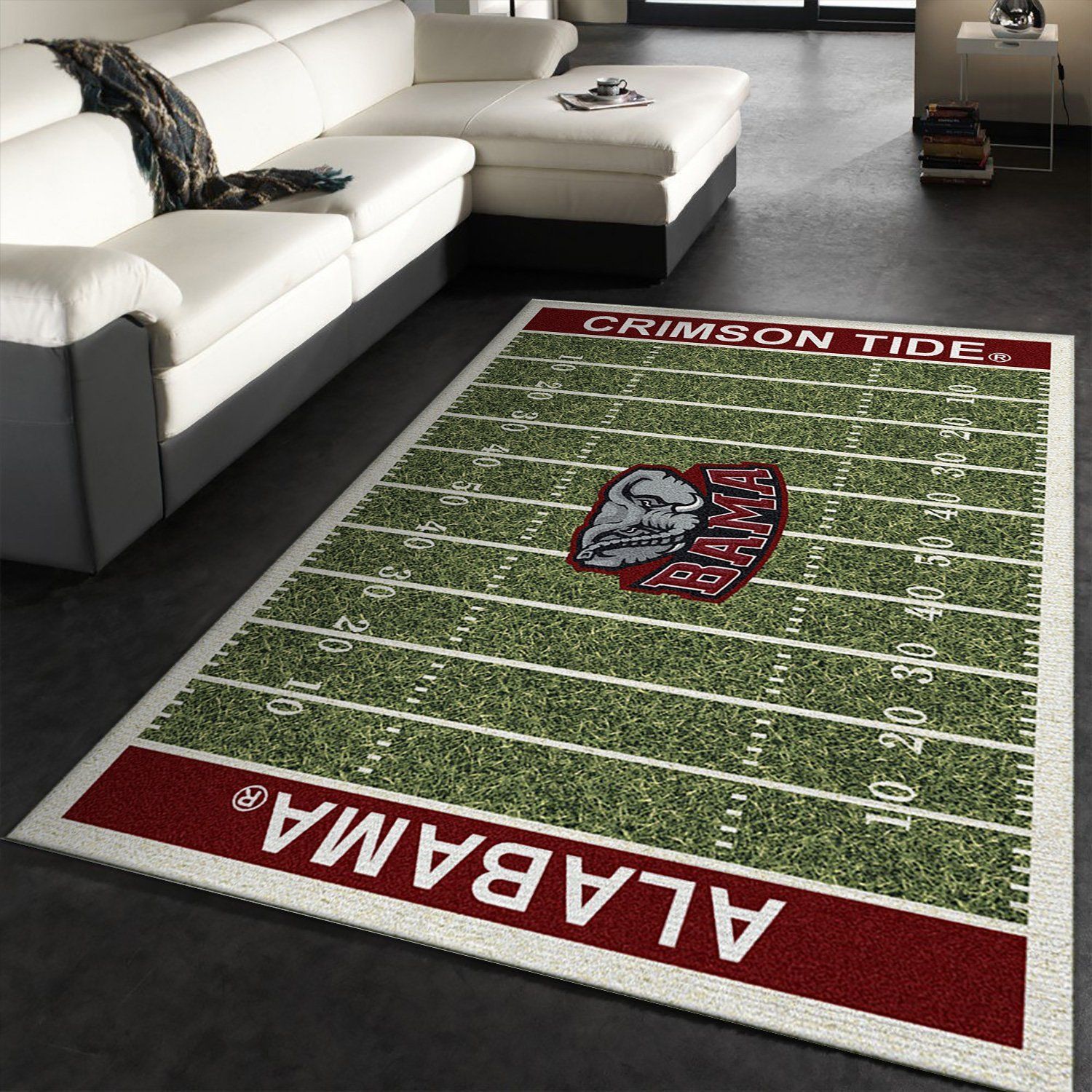 College Alabama NFL Team Logo Area Rug, Bedroom Rug, Home Decor Floor Decor - Indoor Outdoor Rugs