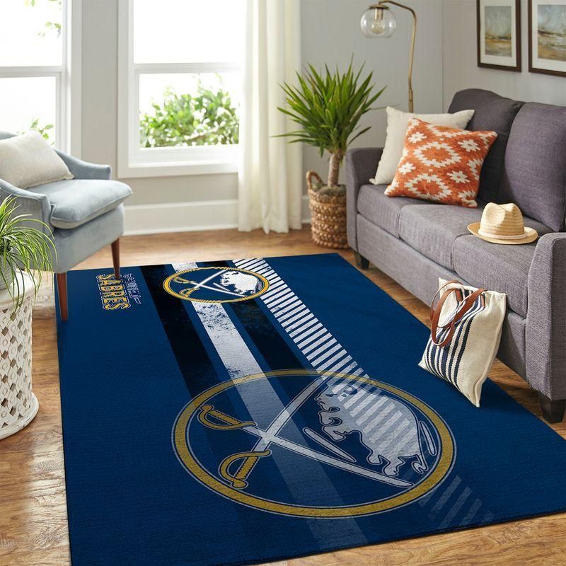 Buffalo Sabres Nhl Team Logo Rug Room Carpet Custom Area Floor Home Decor - Indoor Outdoor Rugs