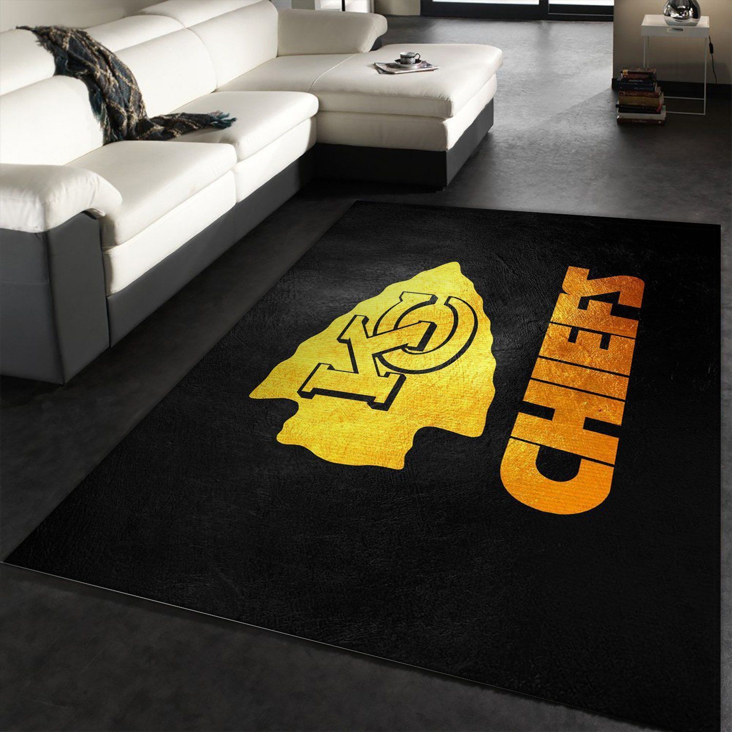 Kansas City Chiefs NFL Team Logos Area Rug, Living Room Rug, Home Decor Floor Decor - Indoor Outdoor Rugs