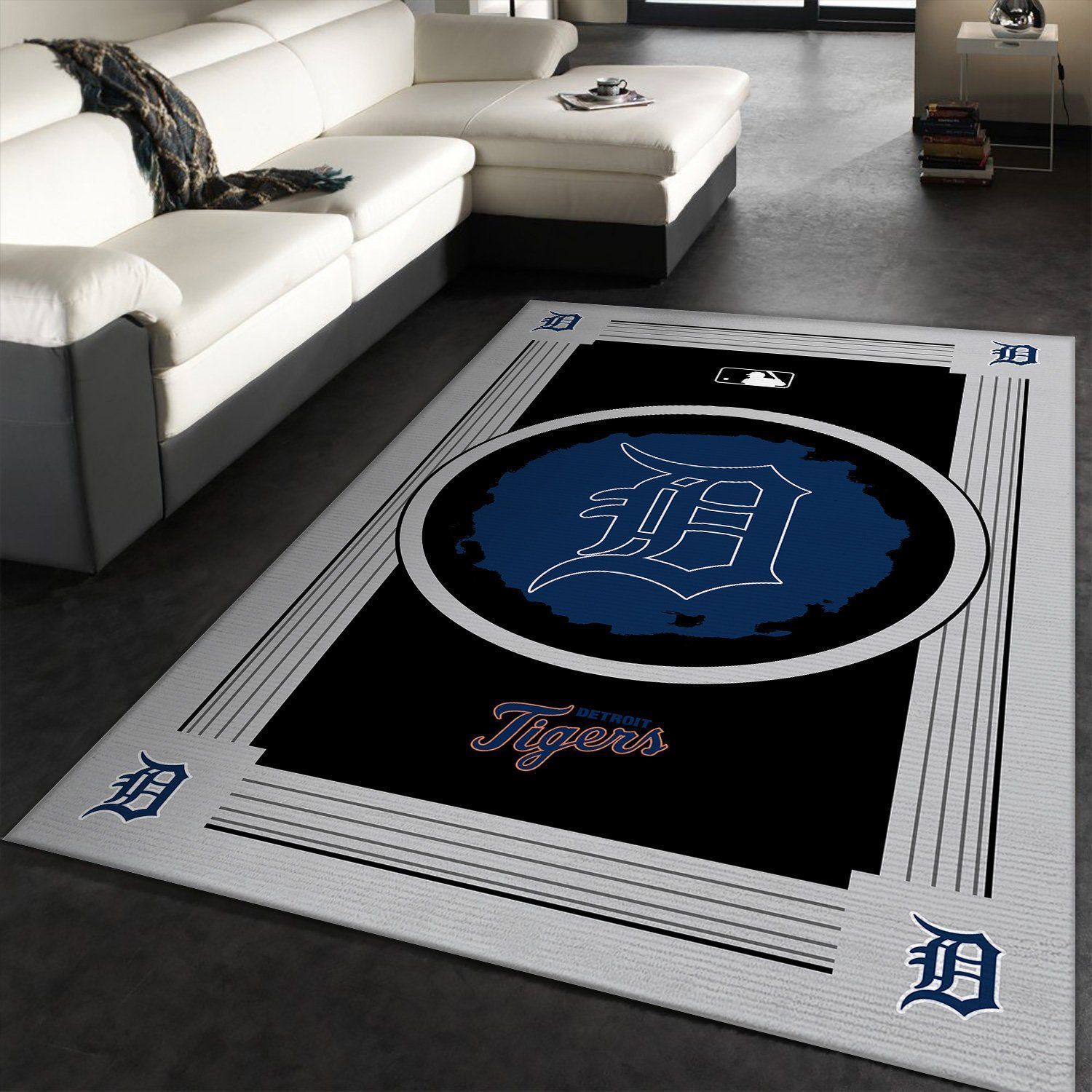 Detroit Tigers MLB Logo Style Area Rugs Living Room Carpet Floor Decor The US Decor - Indoor Outdoor Rugs