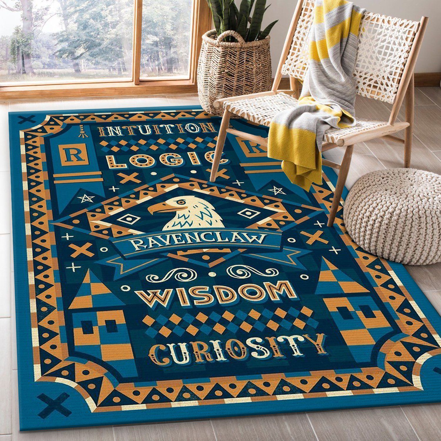 Harry Potter Ravenclaw Area Rug Floor Decor - Indoor Outdoor Rugs