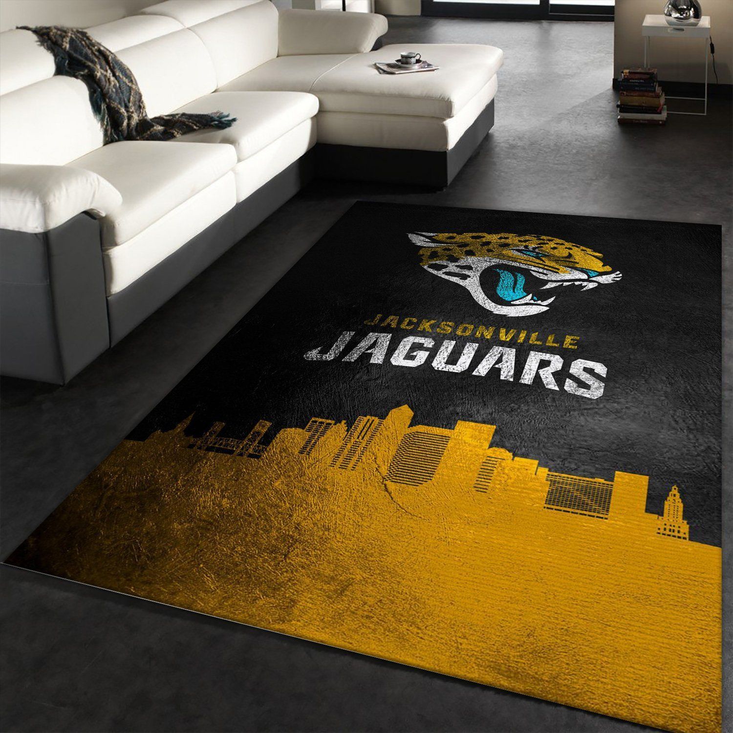 Jacksonville Jaguars NFL Area Rug Carpet, Kitchen Rug, Christmas Gift US Decor - Indoor Outdoor Rugs