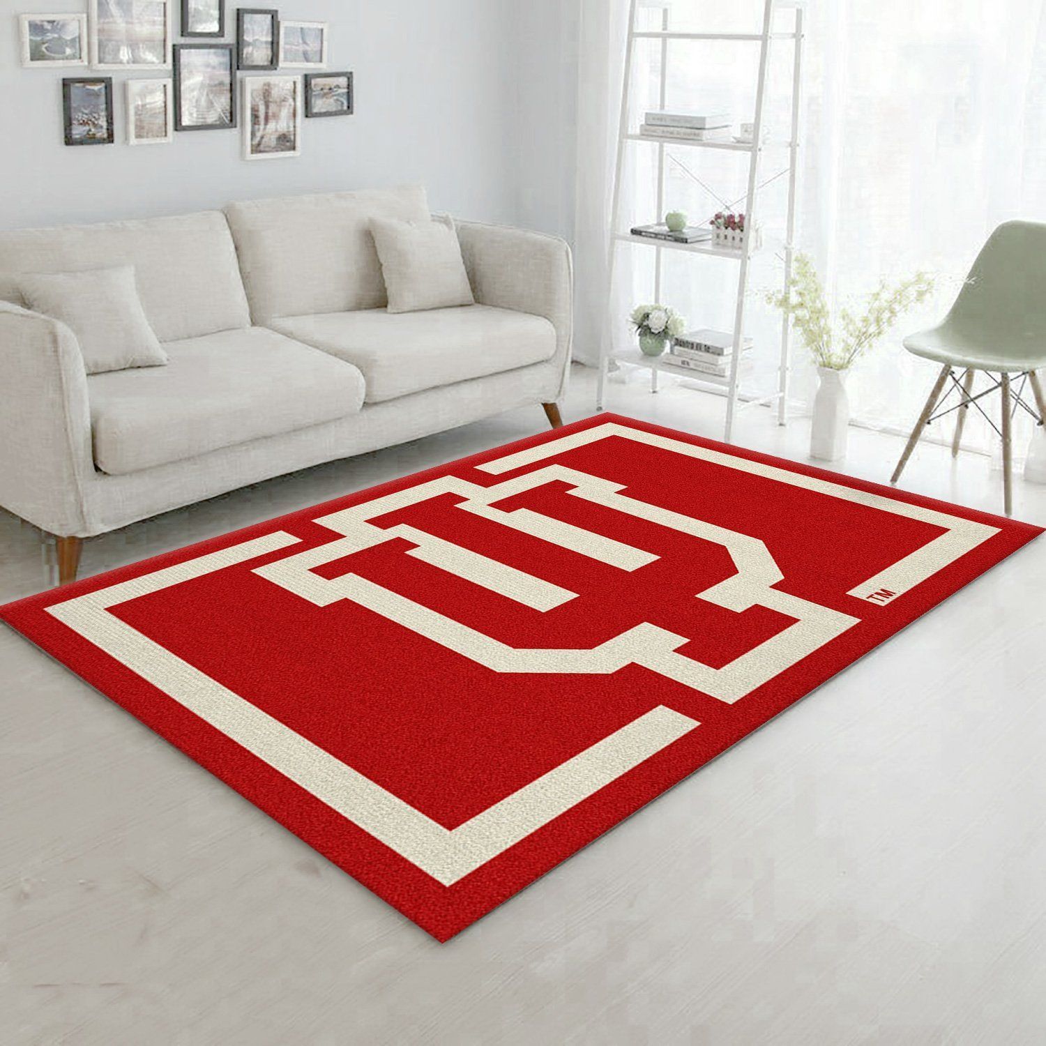 College Spirit Indiana Sport Area Rug For Christmas Team Logo Home Decor Floor Decor - Indoor Outdoor Rugs