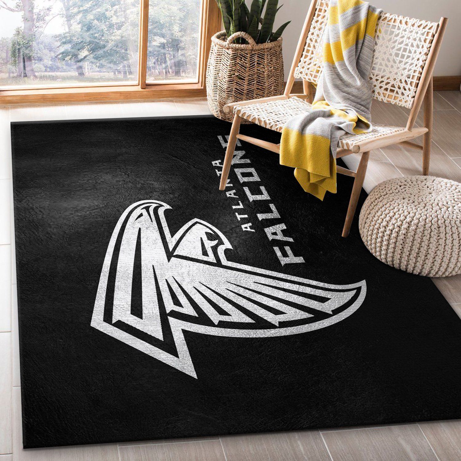 Atlanta Falcons NFL Team Logos Area Rug, Kitchen Rug, US Gift Decor - Indoor Outdoor Rugs