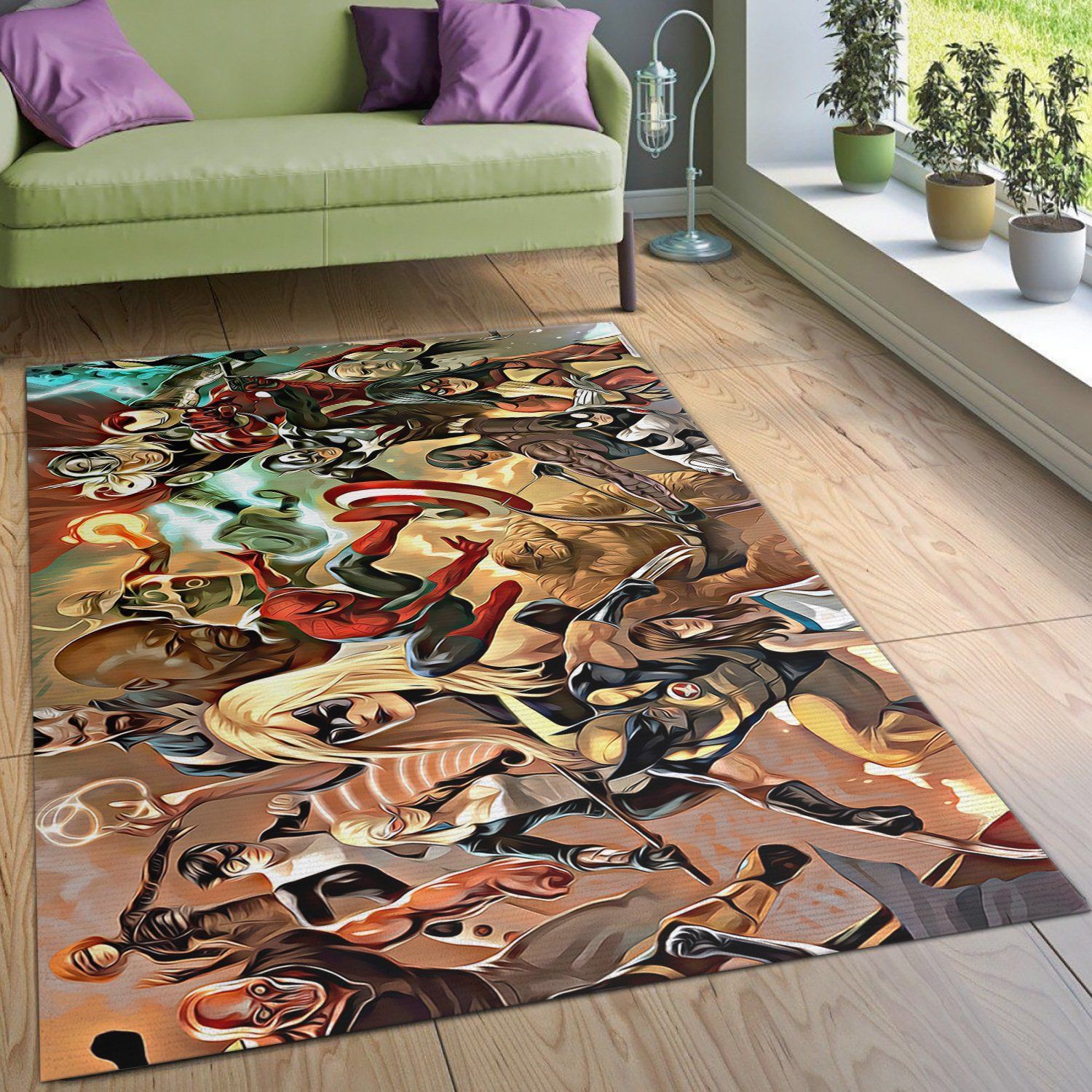 The Heroic Age Avengers Area Rug Bedroom Rug Home US Decor - Indoor Outdoor Rugs