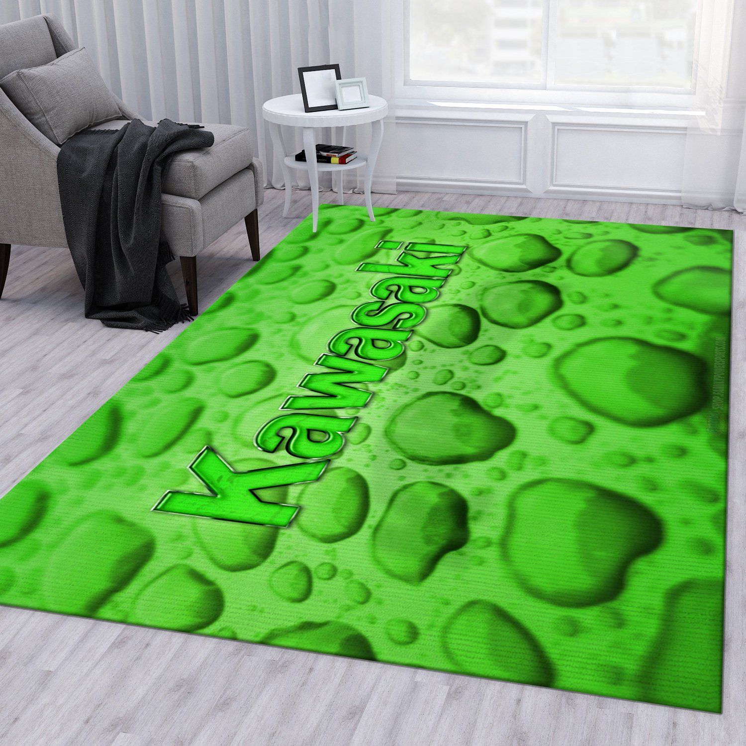 Kawasaki Hd Logo V1 Area Rug For Christmas Bedroom Rug Christmas Gift US Decor - Indoor Outdoor Rugs