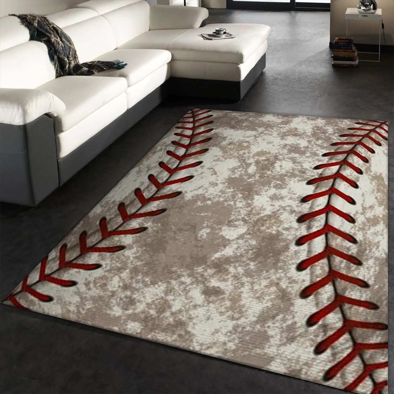 Baseball Area Rugs Living Room Carpet Christmas Gift Floor Decor The US Decor - Indoor Outdoor Rugs