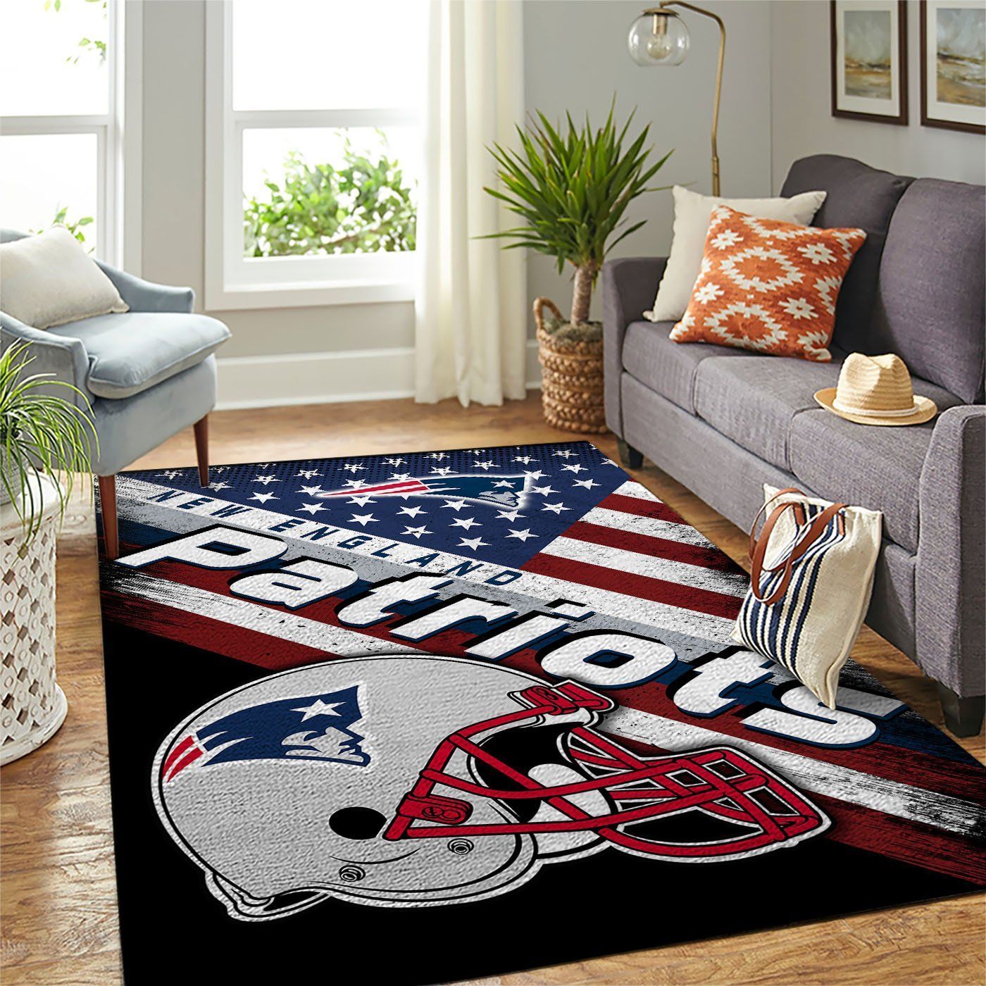 New England Patriots Nfl Team Logo American Style Nice Gift Home Decor Area Rug Rugs For Living Room - Indoor Outdoor Rugs