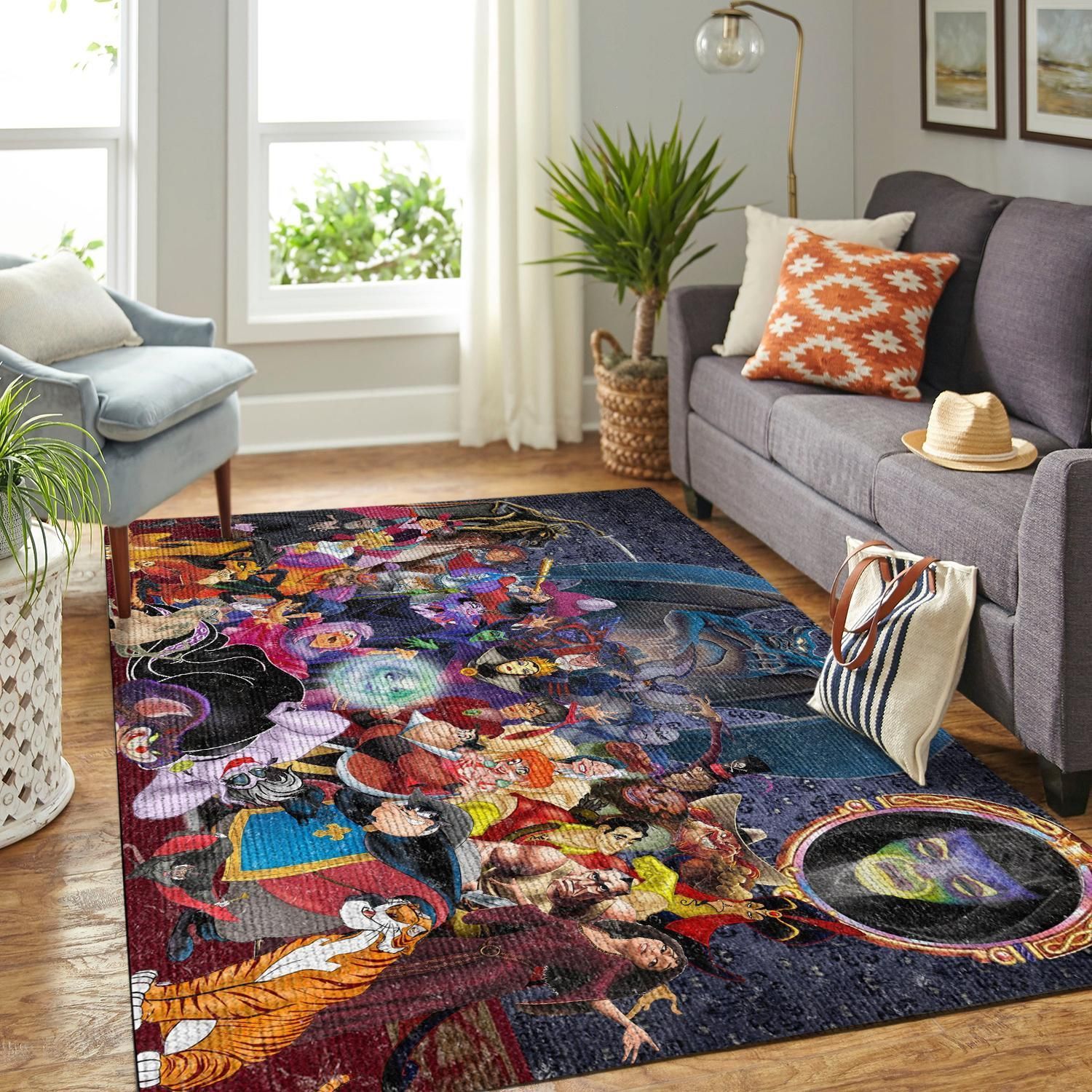 Disney Villains Ursula Scar Chernabog Maleficent Captain Hook Living Room Area Rug For Christmas - Indoor Outdoor Rugs