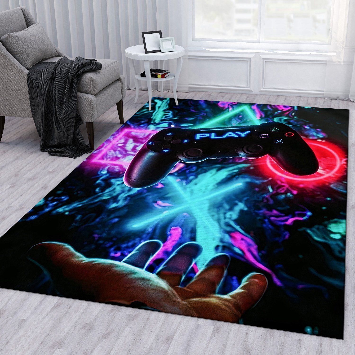 Playstation V40 Area Rug Bedroom Rug Home US Decor - Indoor Outdoor Rugs