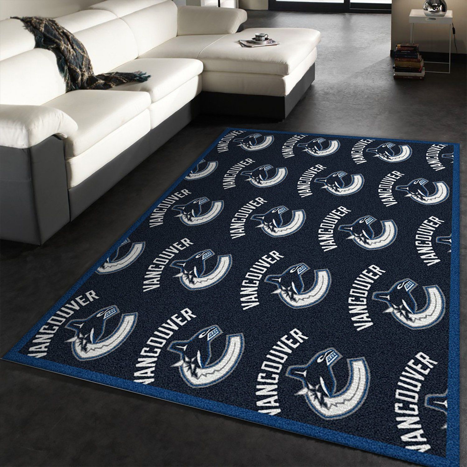 Nhl Repeat Vancouver Canucs Area Rug Carpet, Living Room Rug, Christmas Gift US Decor - Indoor Outdoor Rugs