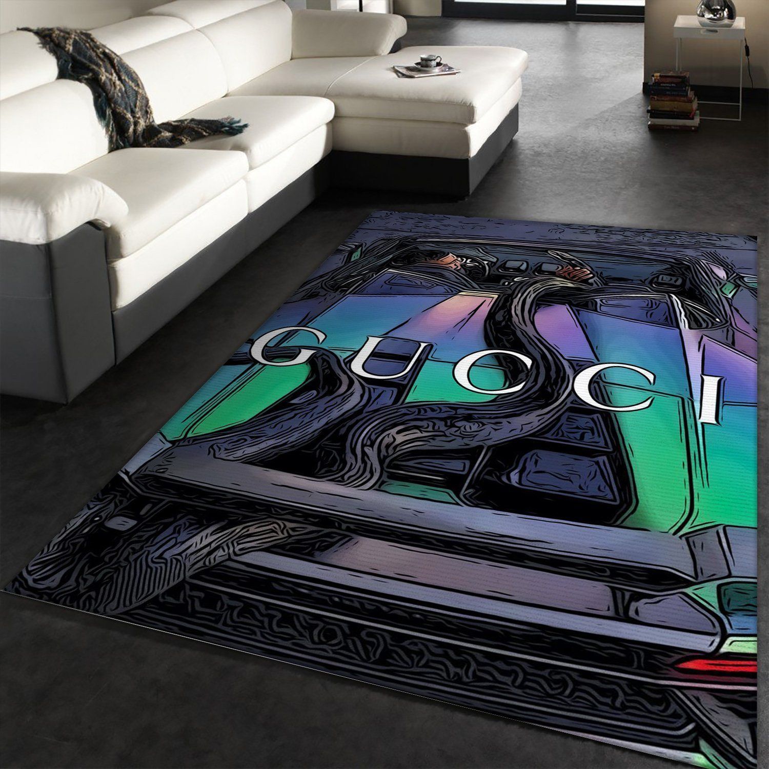 Gucci Area Rug Living Room Rug Christmas Gift US Decor - Indoor Outdoor Rugs