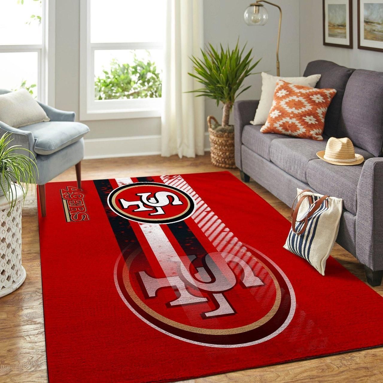 49ers Nfl Rug Room Carpet Sport Custom Area Floor Mat Home Decor - Indoor Outdoor Rugs