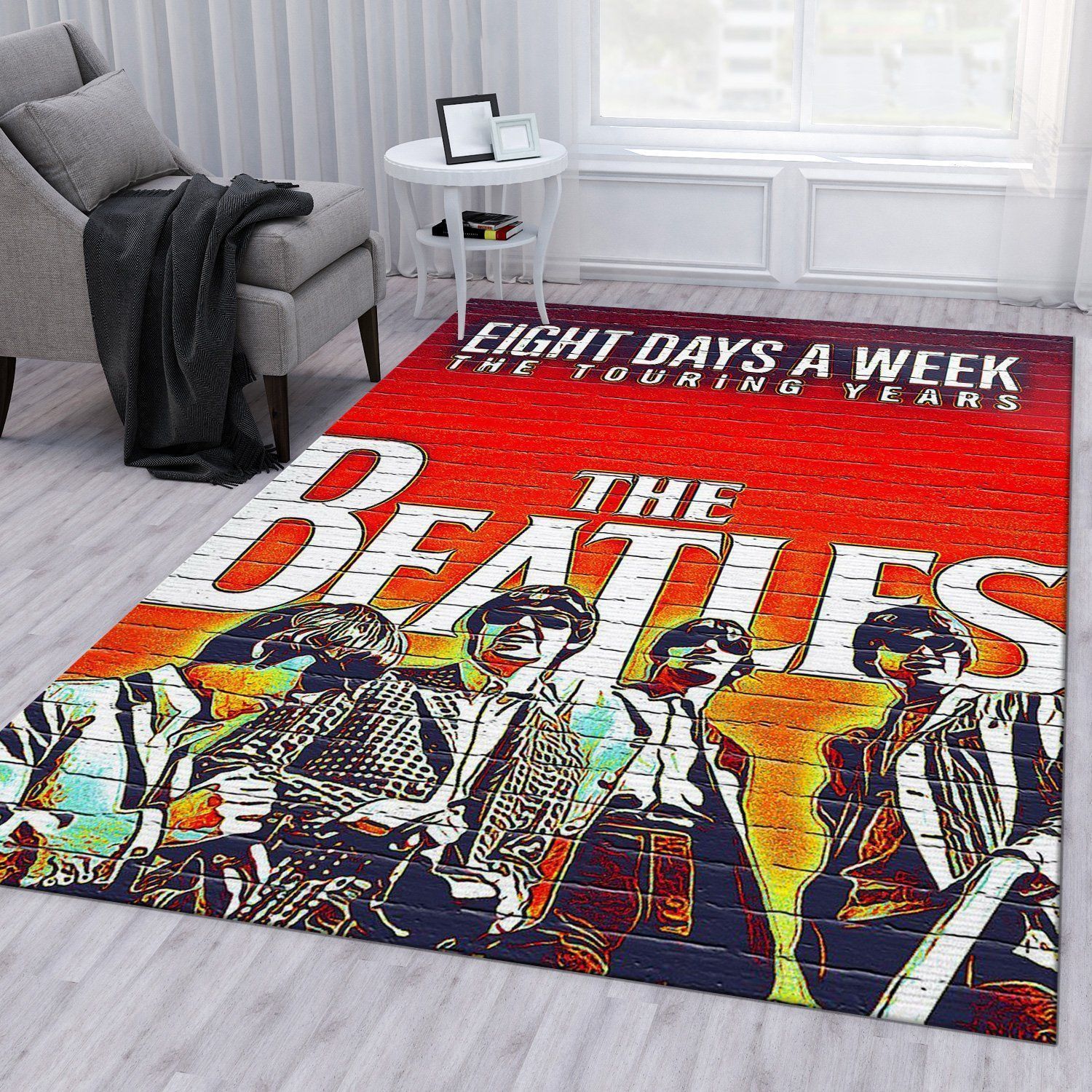 The Beatles Live Rug Bedroom Rug Home US Decor - Indoor Outdoor Rugs