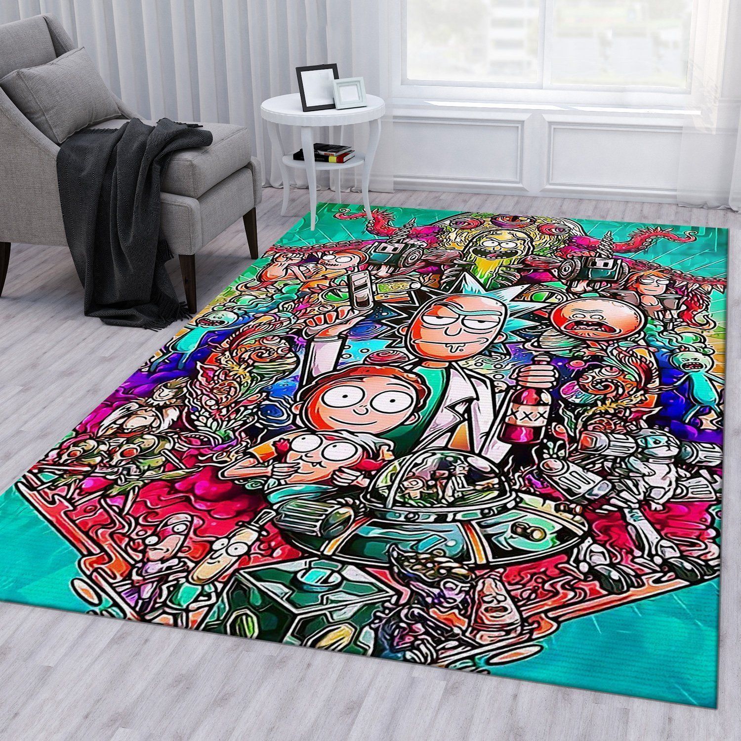 Rick And Morty Noel Gift Rug Bedroom Rug Home Decor Floor Decor - Indoor Outdoor Rugs