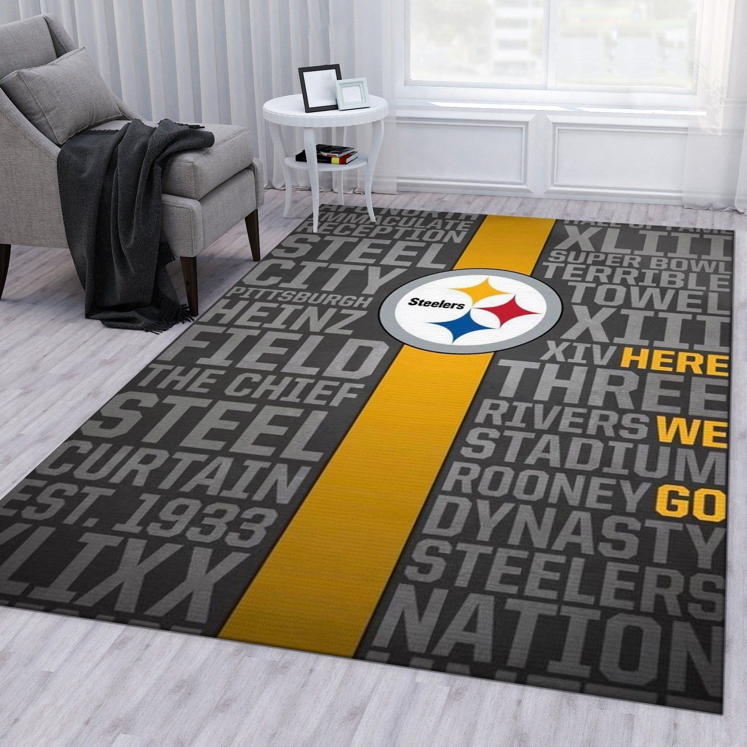 Steelers Nation Nfl Area Rug For Gift Living Room Rug US Gift Decor - Indoor Outdoor Rugs