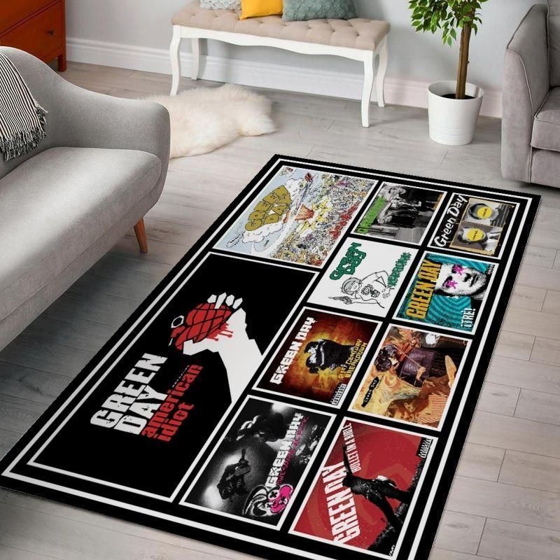 Green Day Albums Ver 1 Area Rug For Christmas Living Room Rug Home US Decor - Indoor Outdoor Rugs