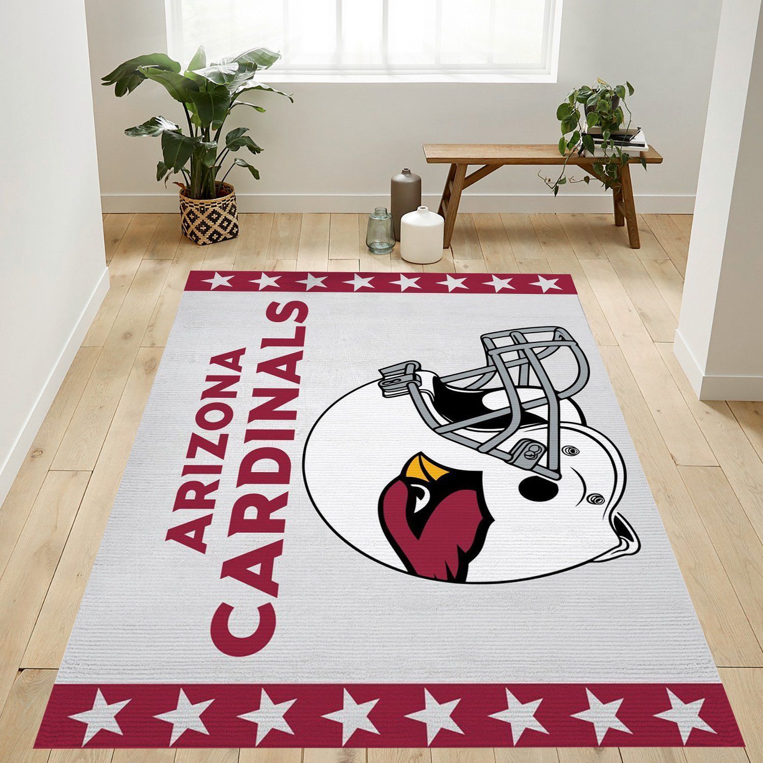 Arizona Cardinals Helmet Nfl Team Logo Rug Bedroom Rug Home Decor Floor Decor - Indoor Outdoor Rugs