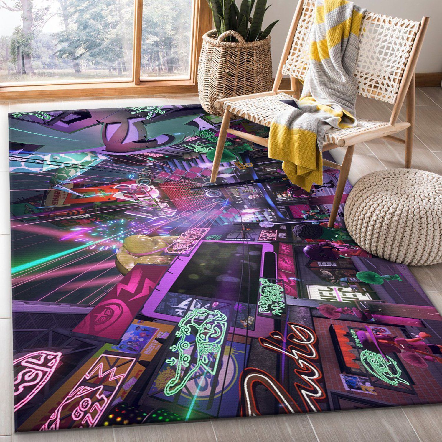 Splatoon 2 Ver3 Video Game Area Rug Living Room Rug Home Decor Floor Decor - Indoor Outdoor Rugs