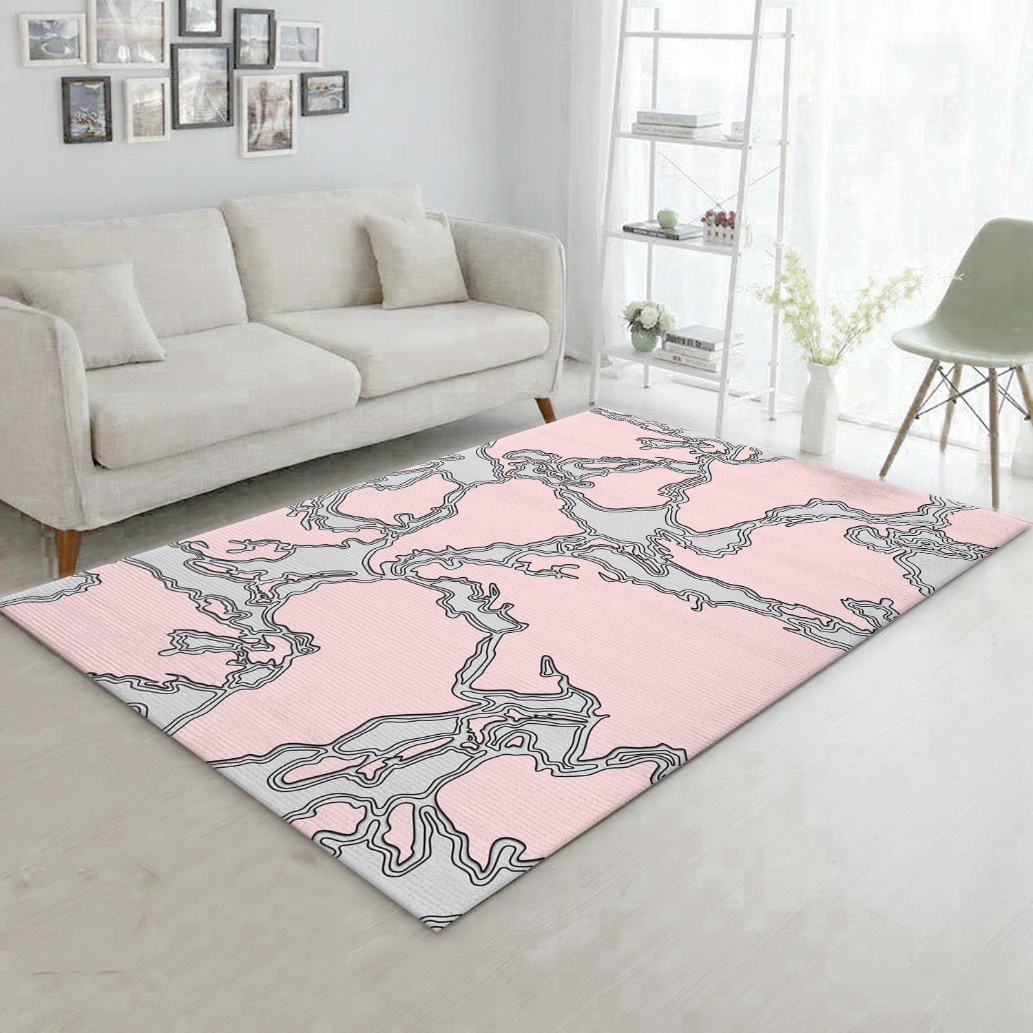 Abstract World Map Area Rug, Living room and bedroom Rug, Home US Decor - Indoor Outdoor Rugs