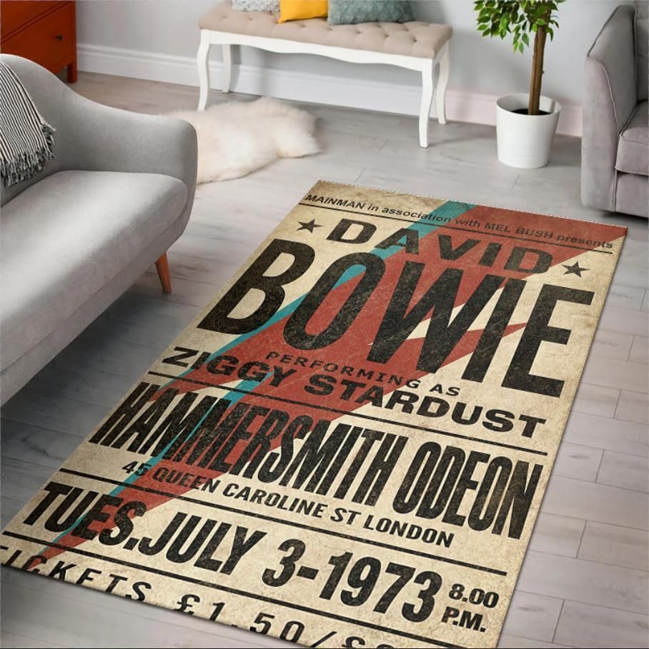 David Bowie Ziggy Stardust Area Rug Rugs For Living Room Rug Home Decor - Indoor Outdoor Rugs