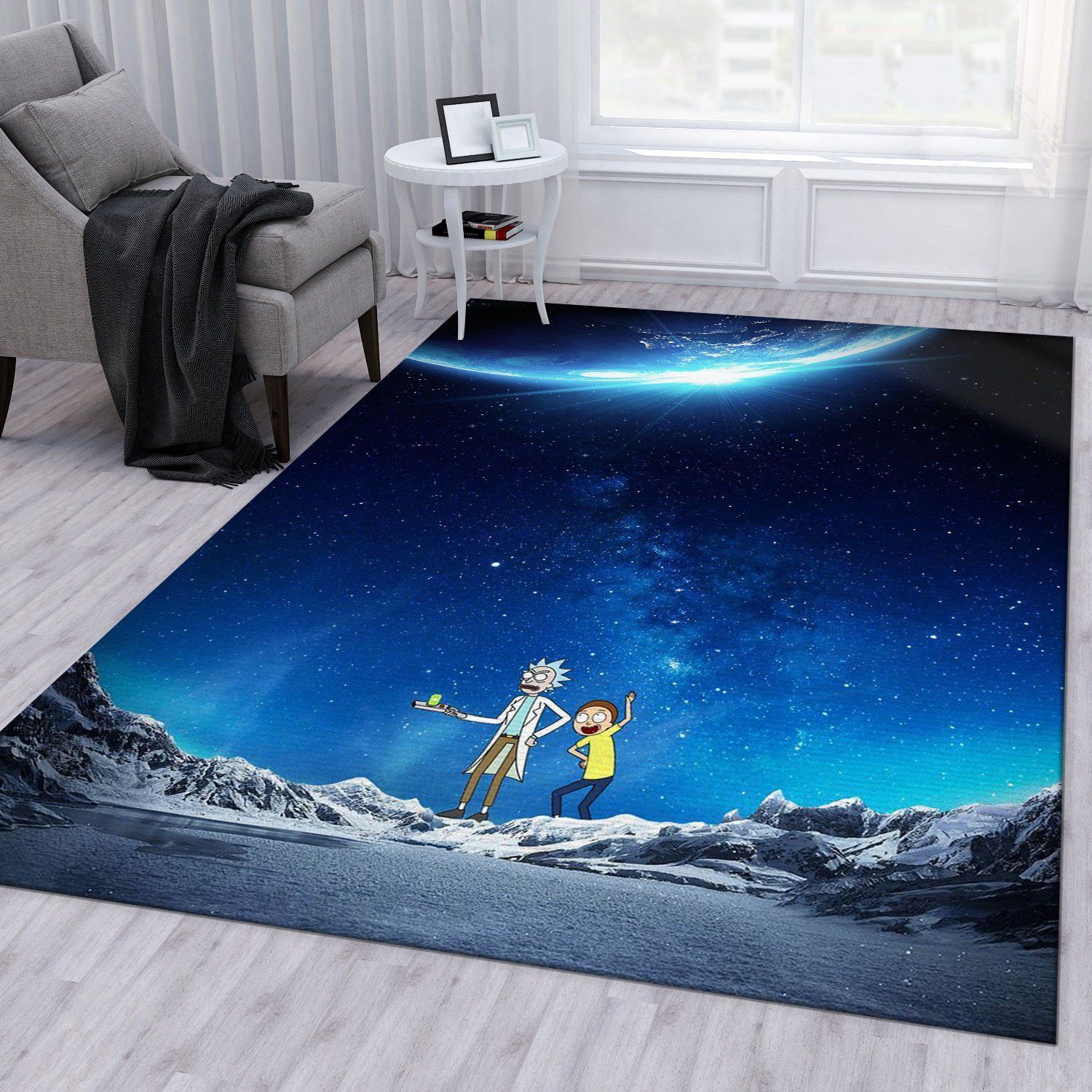 Rick And Morty Area Rug For Christmas Living Room Rug Home Decor Floor Decor - Indoor Outdoor Rugs