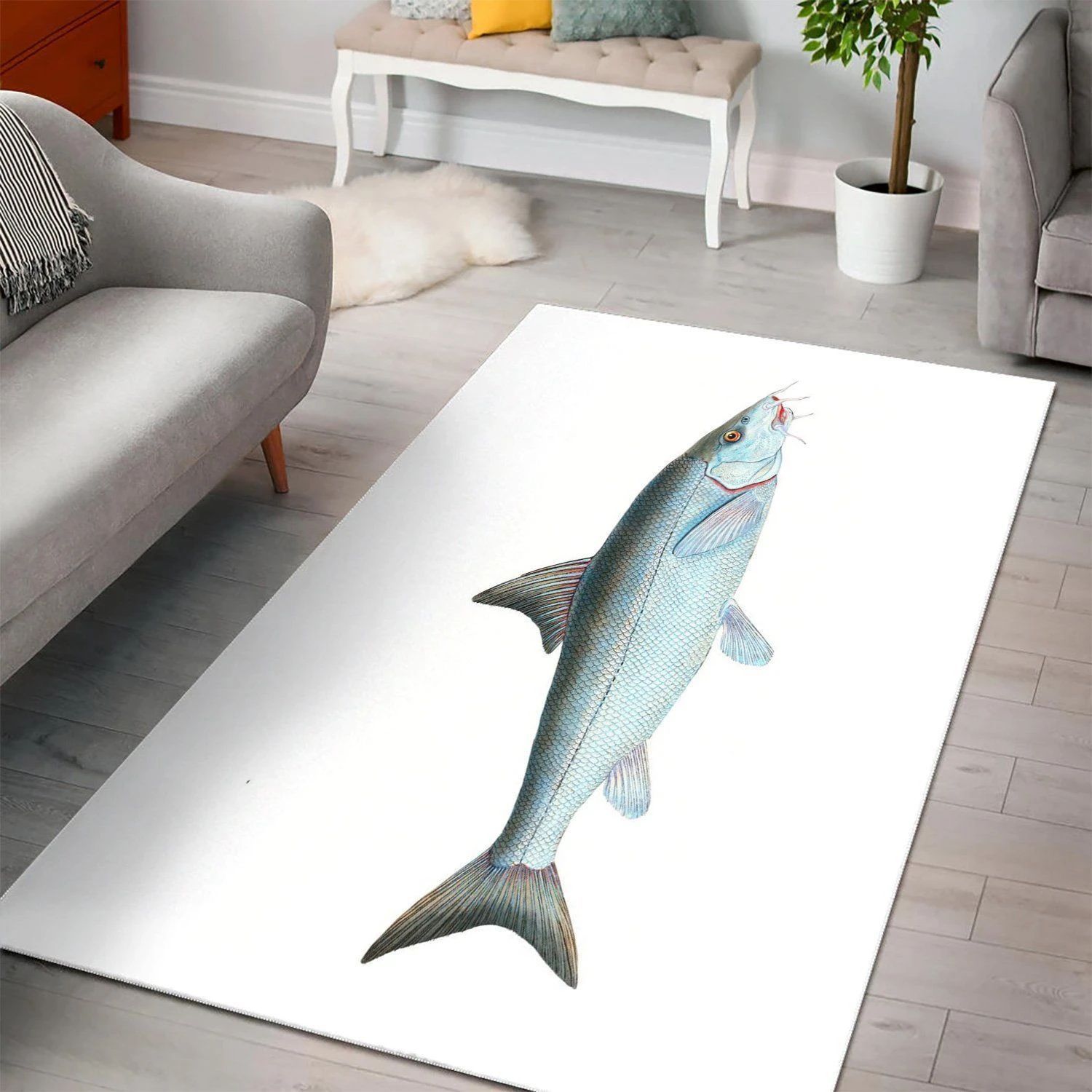 Barbel Cyprinus Barbus Area Rug , Room Decor, Floor Decor Home Decor - Indoor Outdoor Rugs