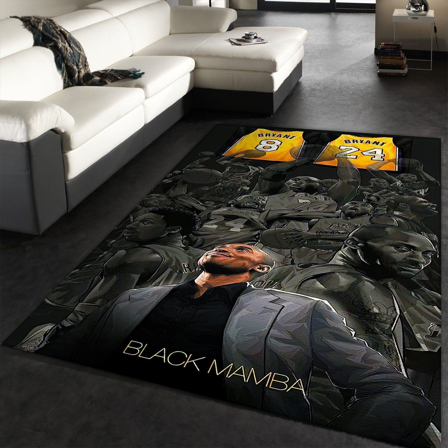 Kobe Bryant Legends Los Angeles Lakers NBA Basketball Area Rug Floor Decor The US Decor - Indoor Outdoor Rugs