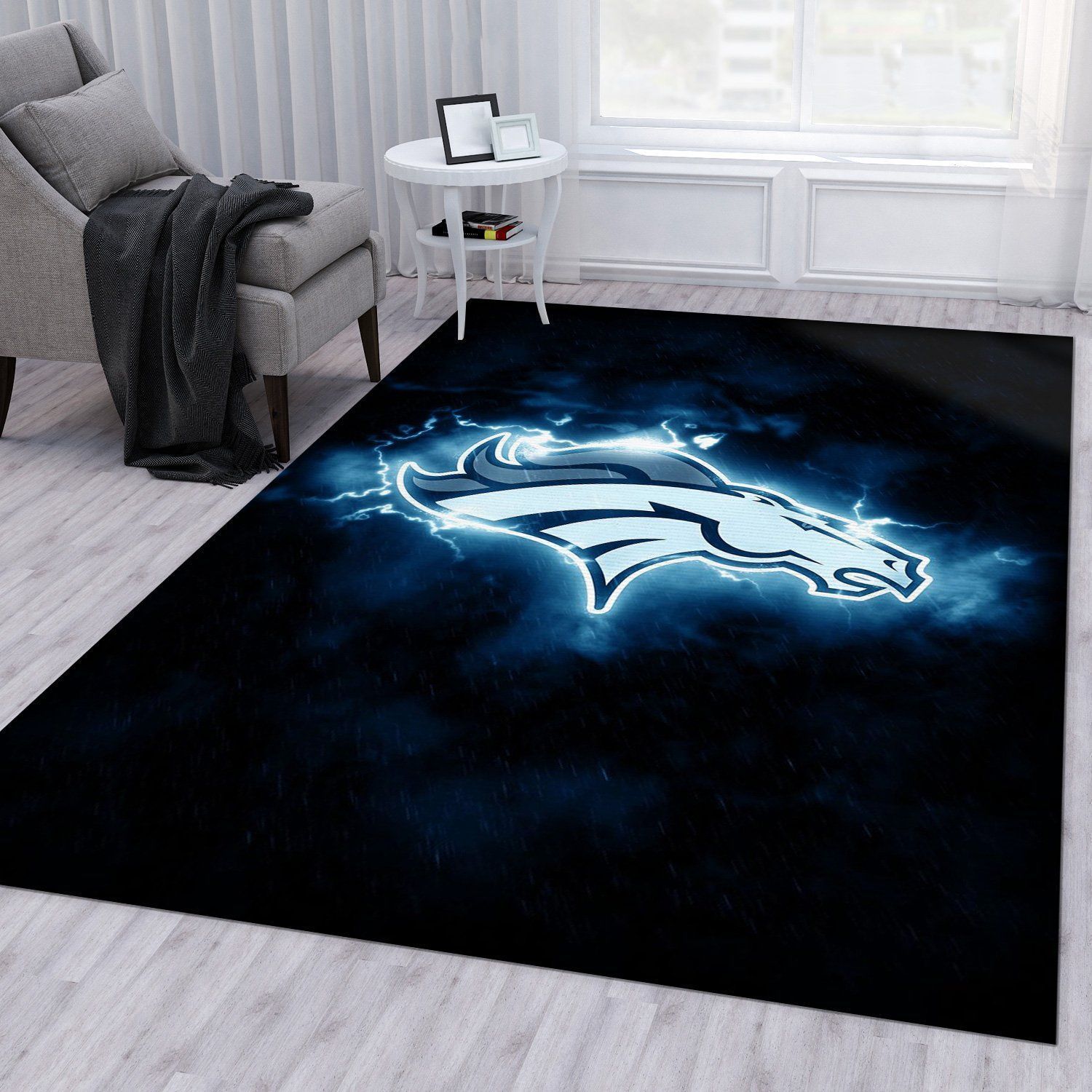 Denver Broncos NFL Rug Bedroom Rug US Gift Decor - Indoor Outdoor Rugs