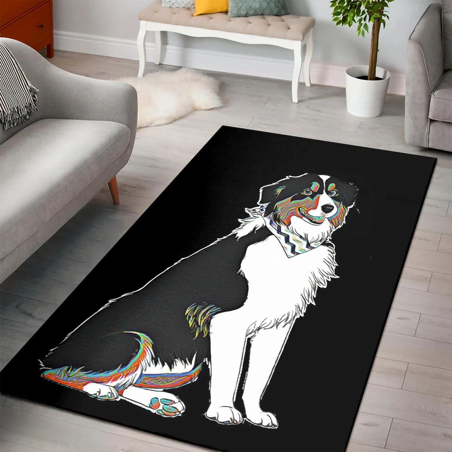 Bernese Mountain Dog Carpet Living Room, Room Rugs, Floor Decor Home Decor - Indoor Outdoor Rugs