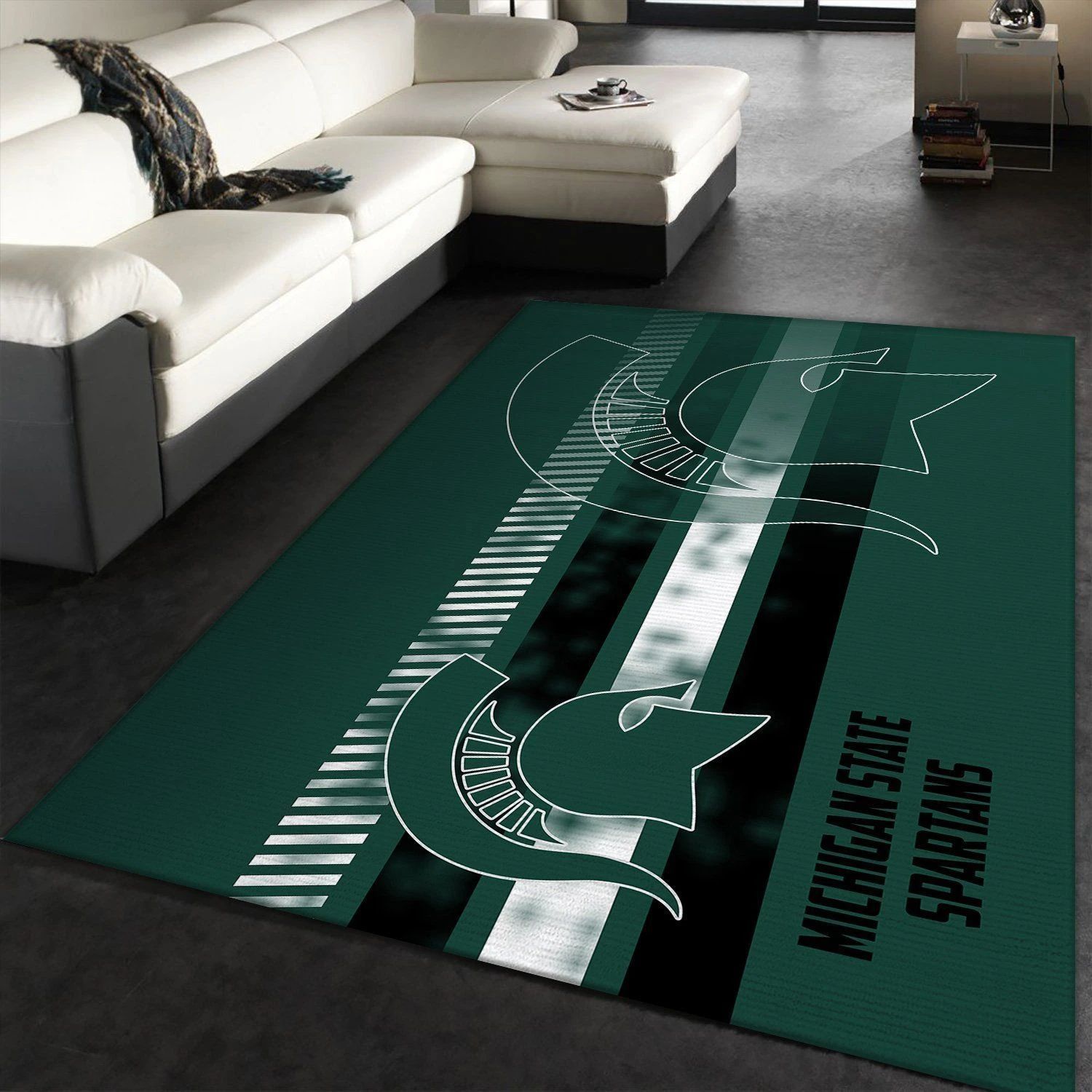 Michigan State Spartans Ncaa Rug Room Carpet Sport Custom Area Floor Home Decor - Indoor Outdoor Rugs