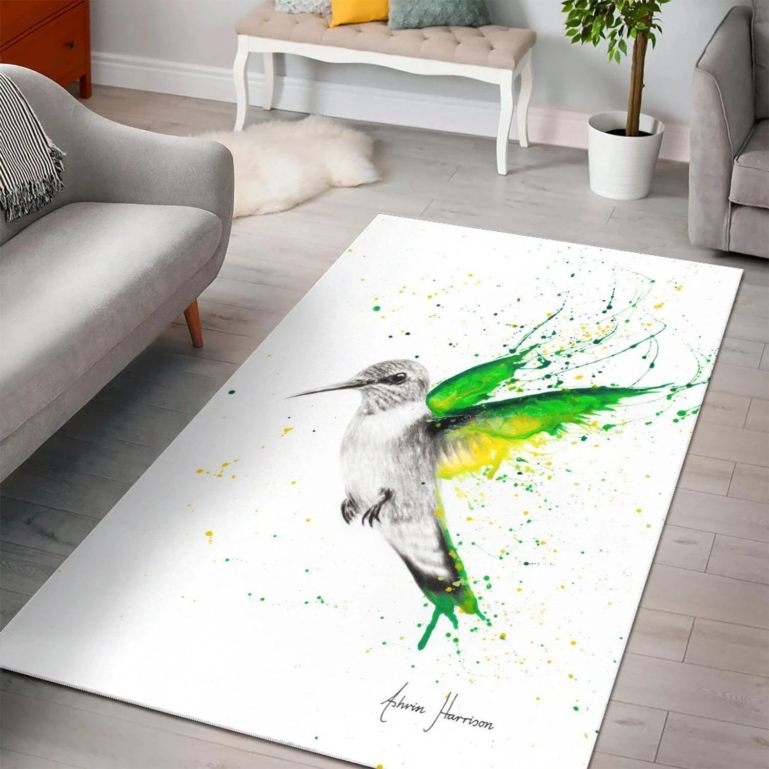 Bird Of Emeralds Carpet Living Room, Room Decor, Floor Decor Home Decor - Indoor Outdoor Rugs