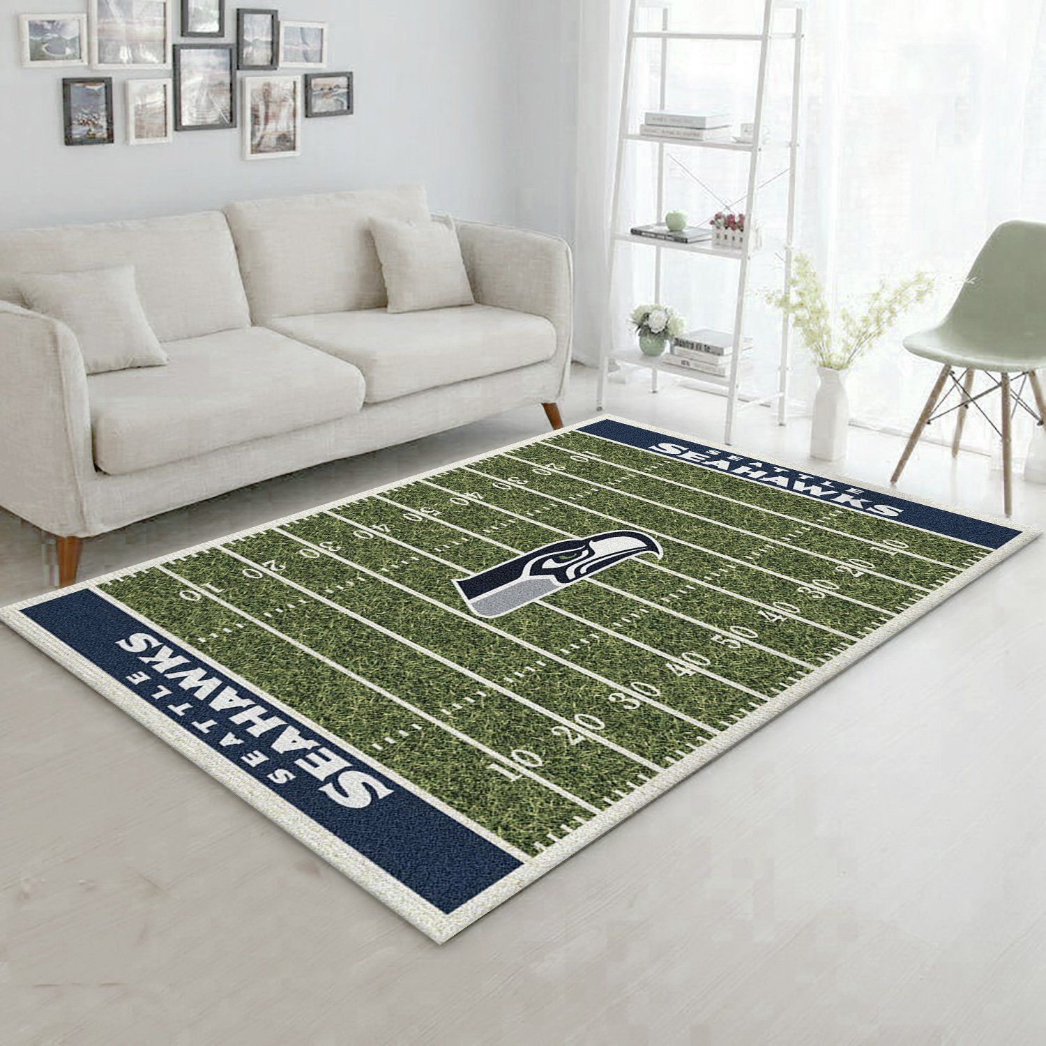 Seattle Seahawks Area Rug Home Field Football Floor Decor Area Rug Rugs For Living Room - Indoor Outdoor Rugs