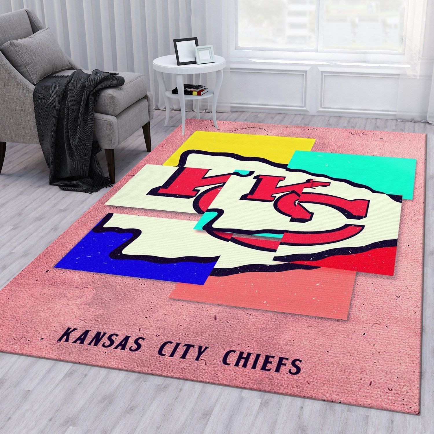 Kansas City Chiefs NFL Area Rug Bedroom Rug Christmas Gift US Decor - Indoor Outdoor Rugs