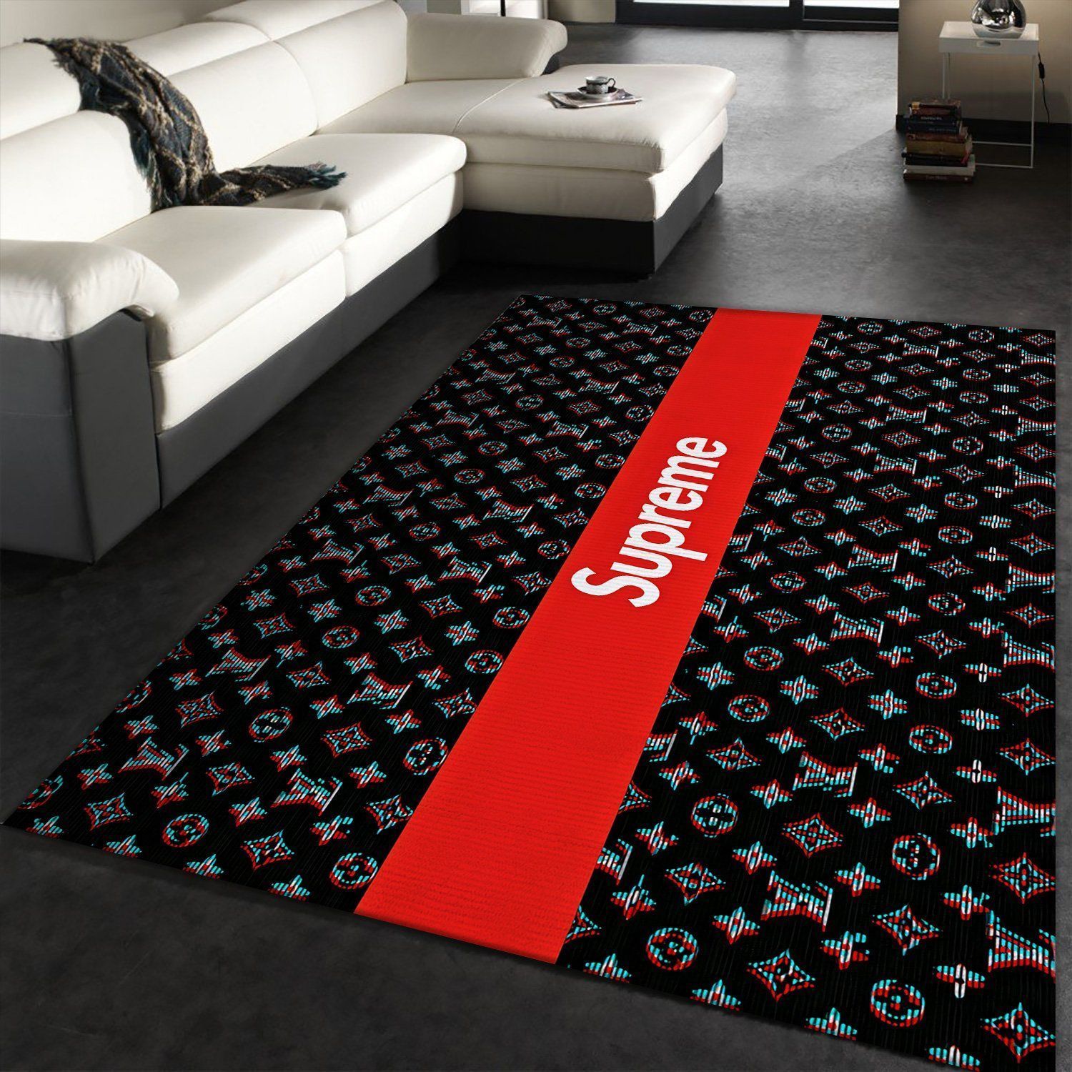 Lv And Supreme Rug Area Rug Floor Decor - Indoor Outdoor Rugs