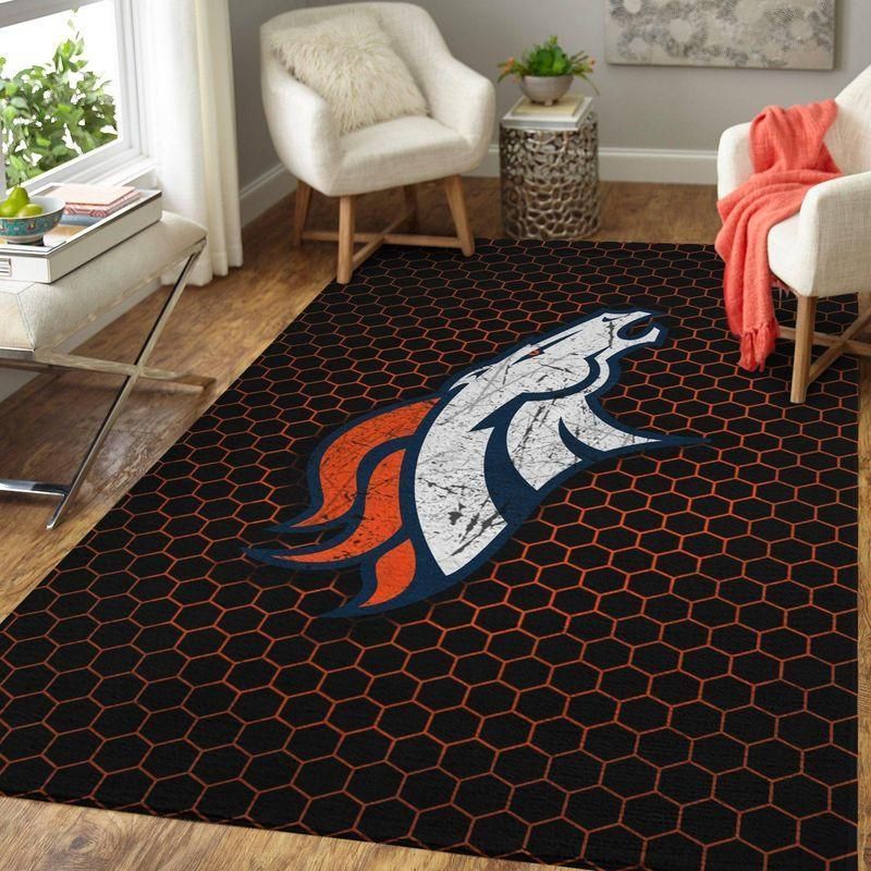 Denver Broncos Nfl Rug Room Carpet Sport Custom Area Floor Home Decor - Indoor Outdoor Rugs