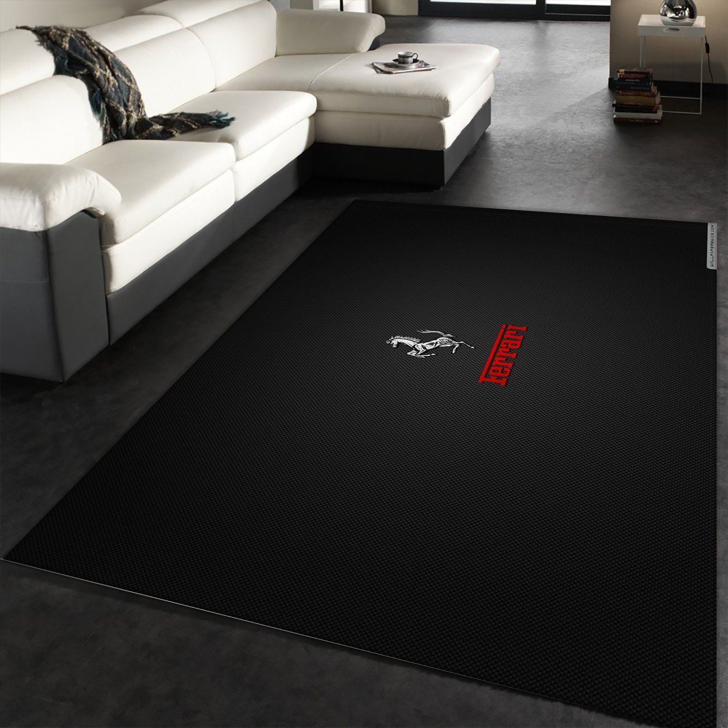 Cool Ferrari Logo Rug Bedroom Family Gift US Decor - Indoor Outdoor Rugs