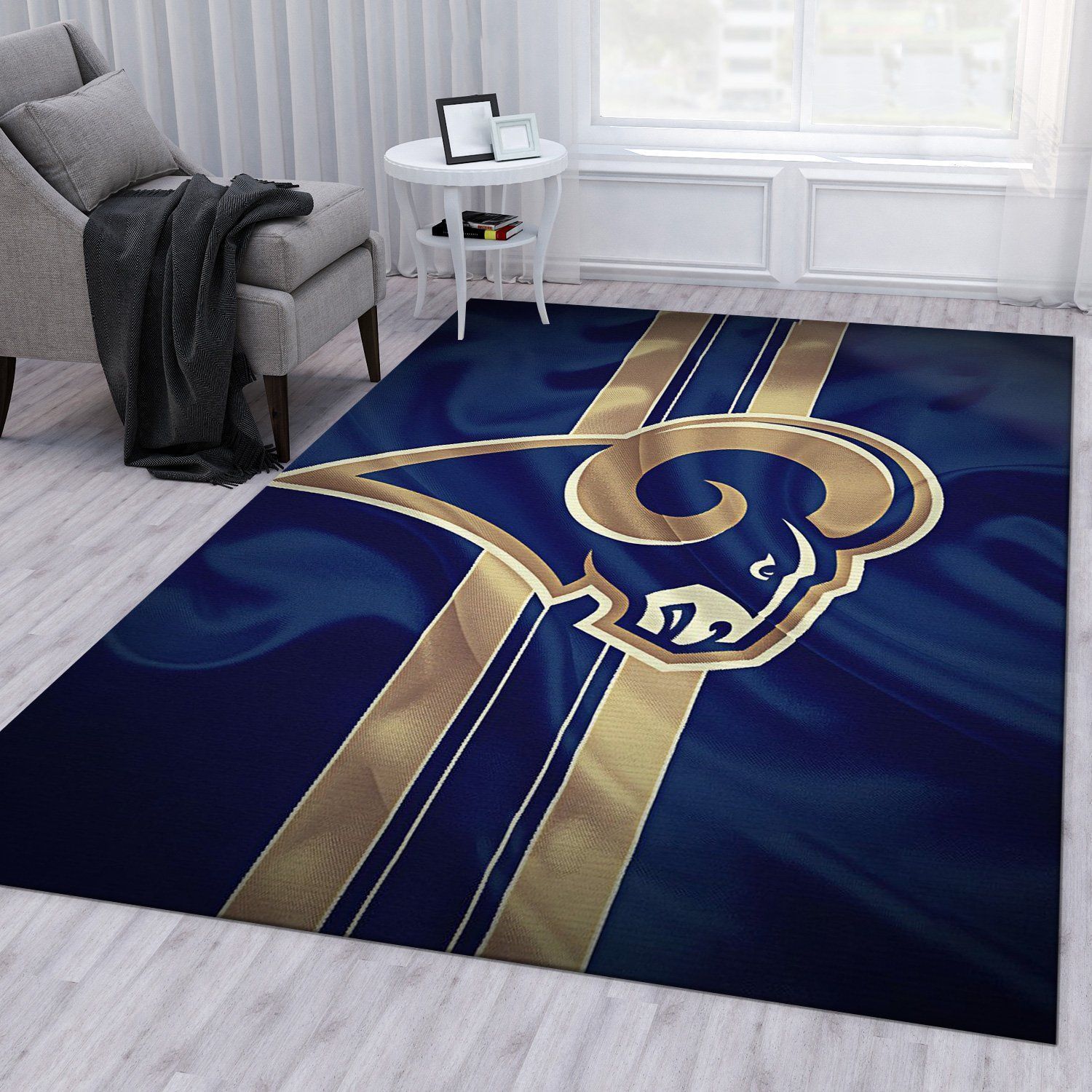 Los Angeles Rams American Nfl Area Rug For Gift Living Room Rug US Gift Decor - Indoor Outdoor Rugs