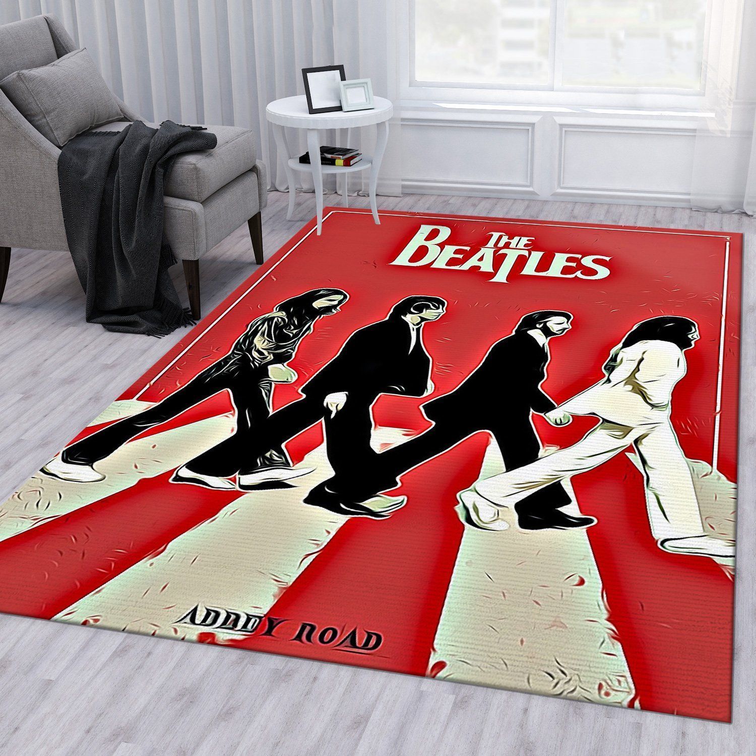 Abbey Road Vector Vintage Area Rug Living Room Rug Home Decor Floor Decor - Indoor Outdoor Rugs